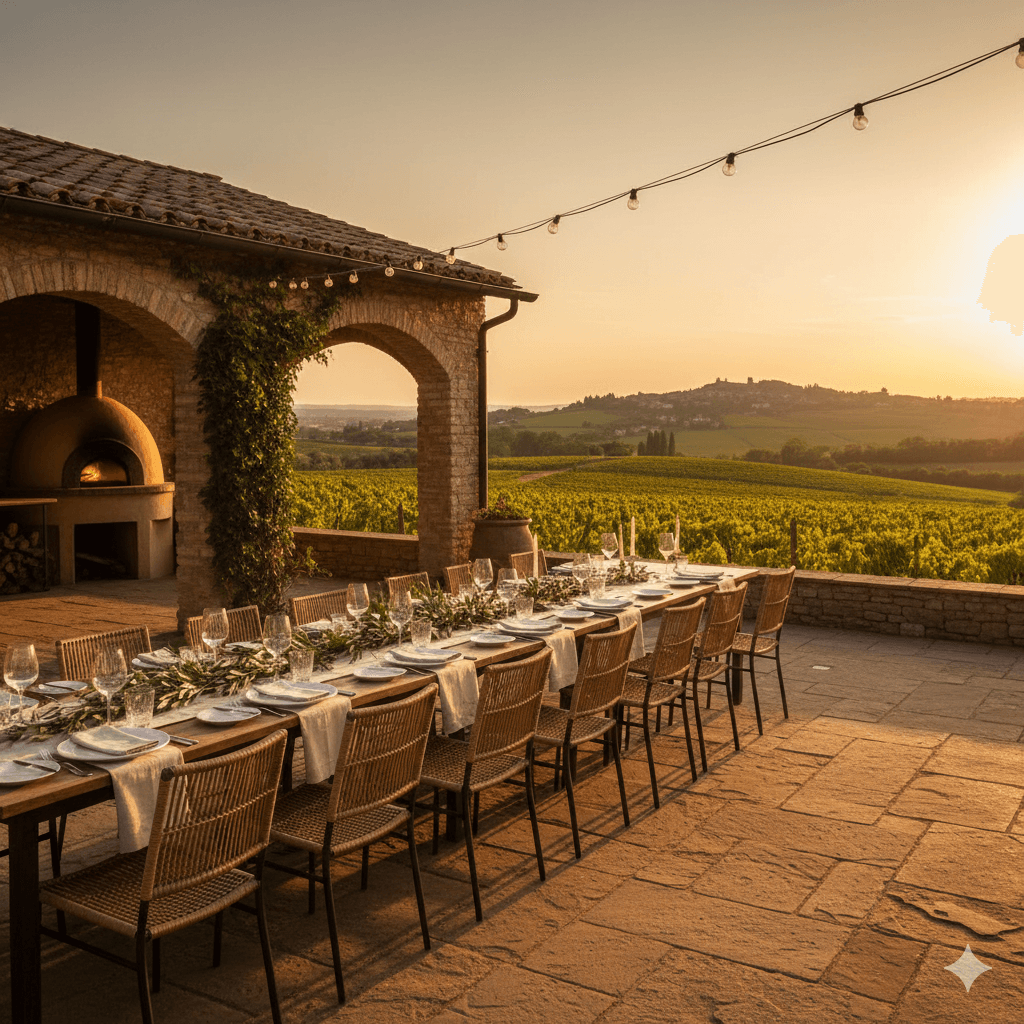 A beautiful outdoor dining area
